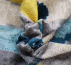 Canvello Handmade Grau Blue Yello Velvet Throw Pillows - 20x20 Canvello