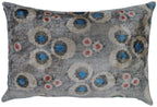 Canvello Handmade Gray Blue Velvet Throw Pillows - 16X24 in Canvello
