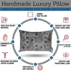 Canvello Handmade Gray Blue Velvet Throw Pillows - 16X24 in Canvello