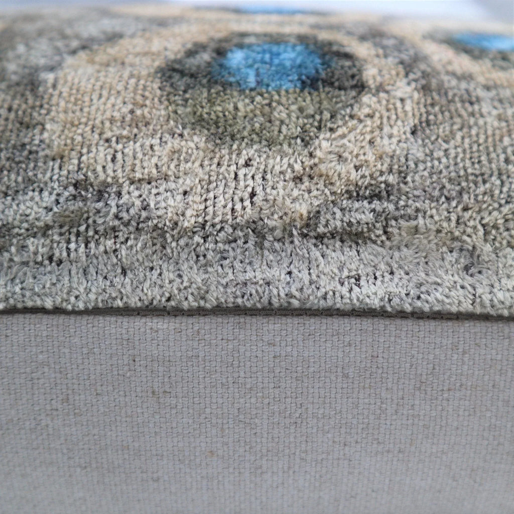 Canvello Handmade Gray Blue Velvet Throw Pillows - 16X24 in Canvello