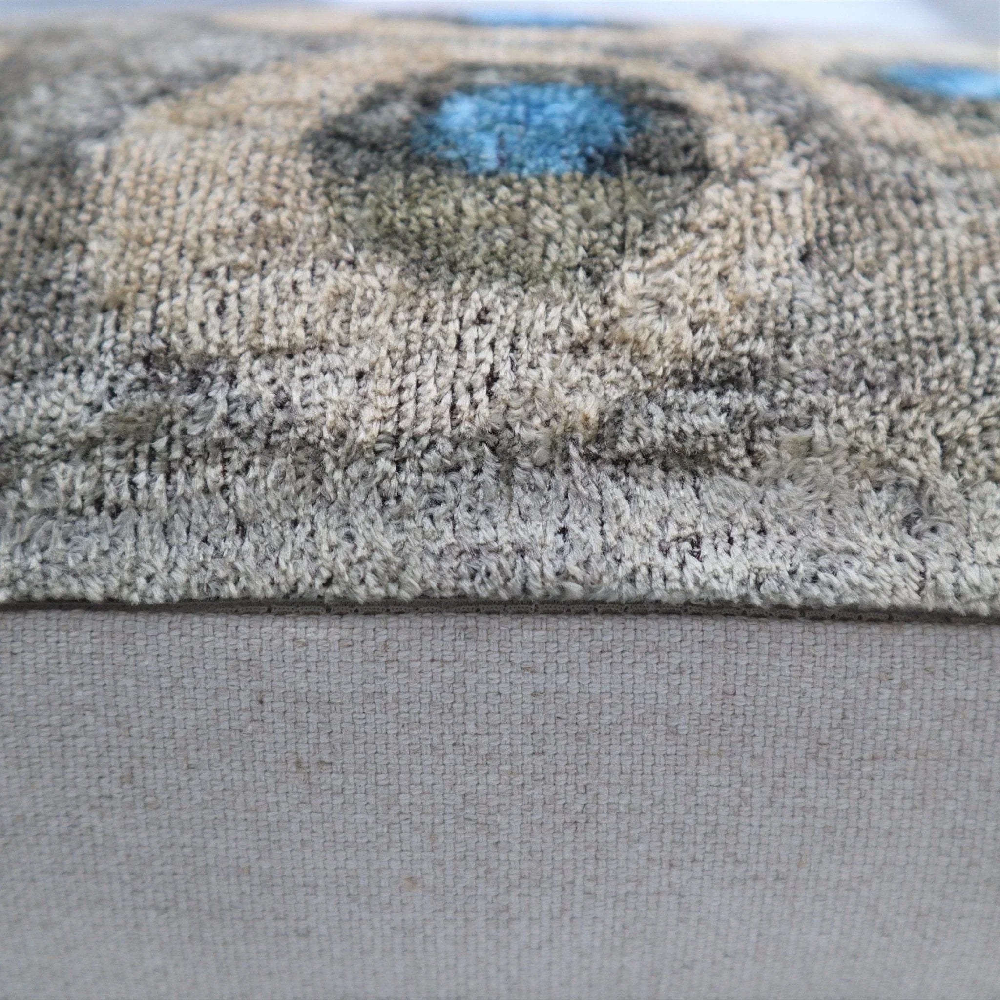 Canvello Handmade Gray Blue Velvet Throw Pillows - 16X24 in Canvello