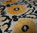 Canvello Handmade Gray Ivory Yellow Velvet Throw Pillows - 20x20, top view - House Of Avana