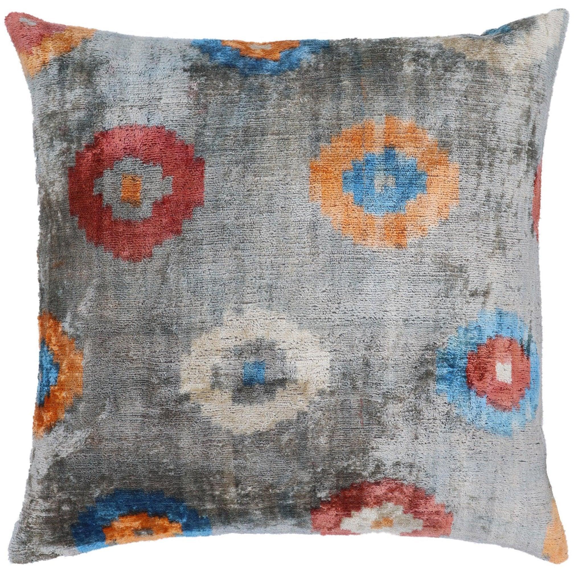 Canvello Handmade Gray Velvet Throw Pillow - 20x20 Canvello