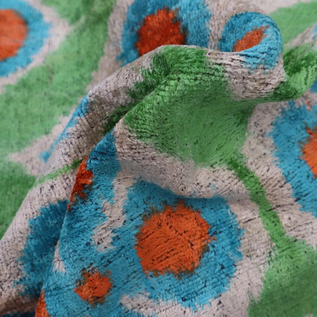 Canvello Handmade Green Orange Velvet Throw Pillows - 16x24 in Canvello