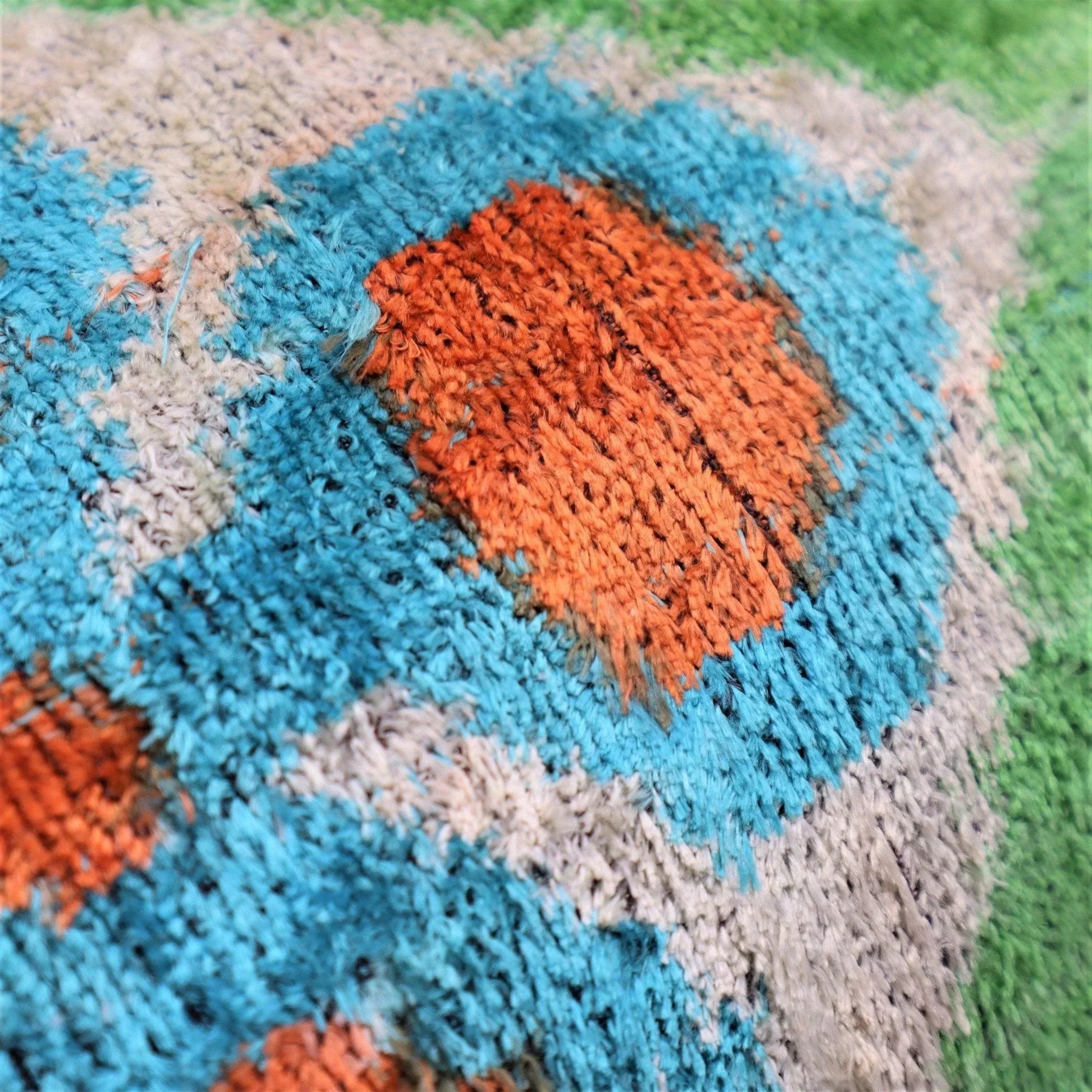Canvello Handmade Green Orange Velvet Throw Pillows - 16x24 in Canvello