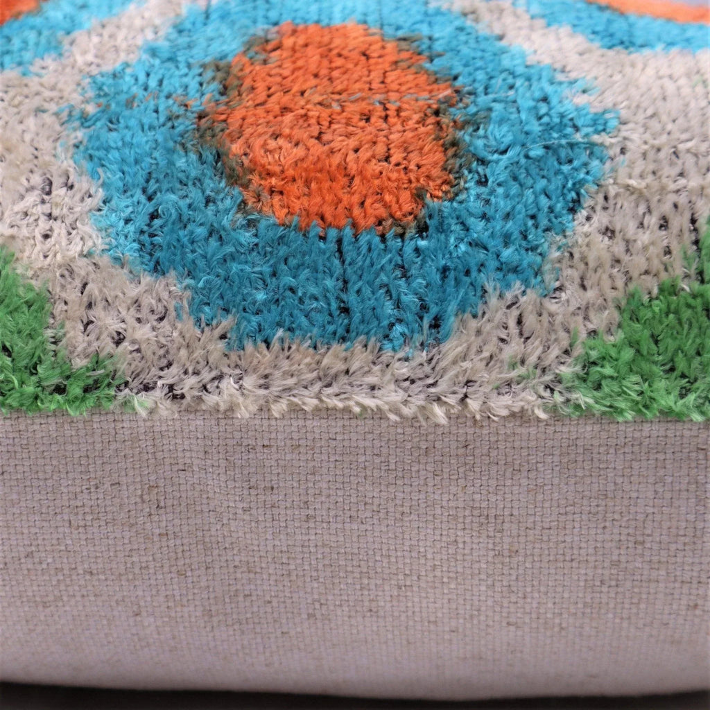 Canvello Handmade Green Orange Velvet Throw Pillows - 16x24 in Canvello