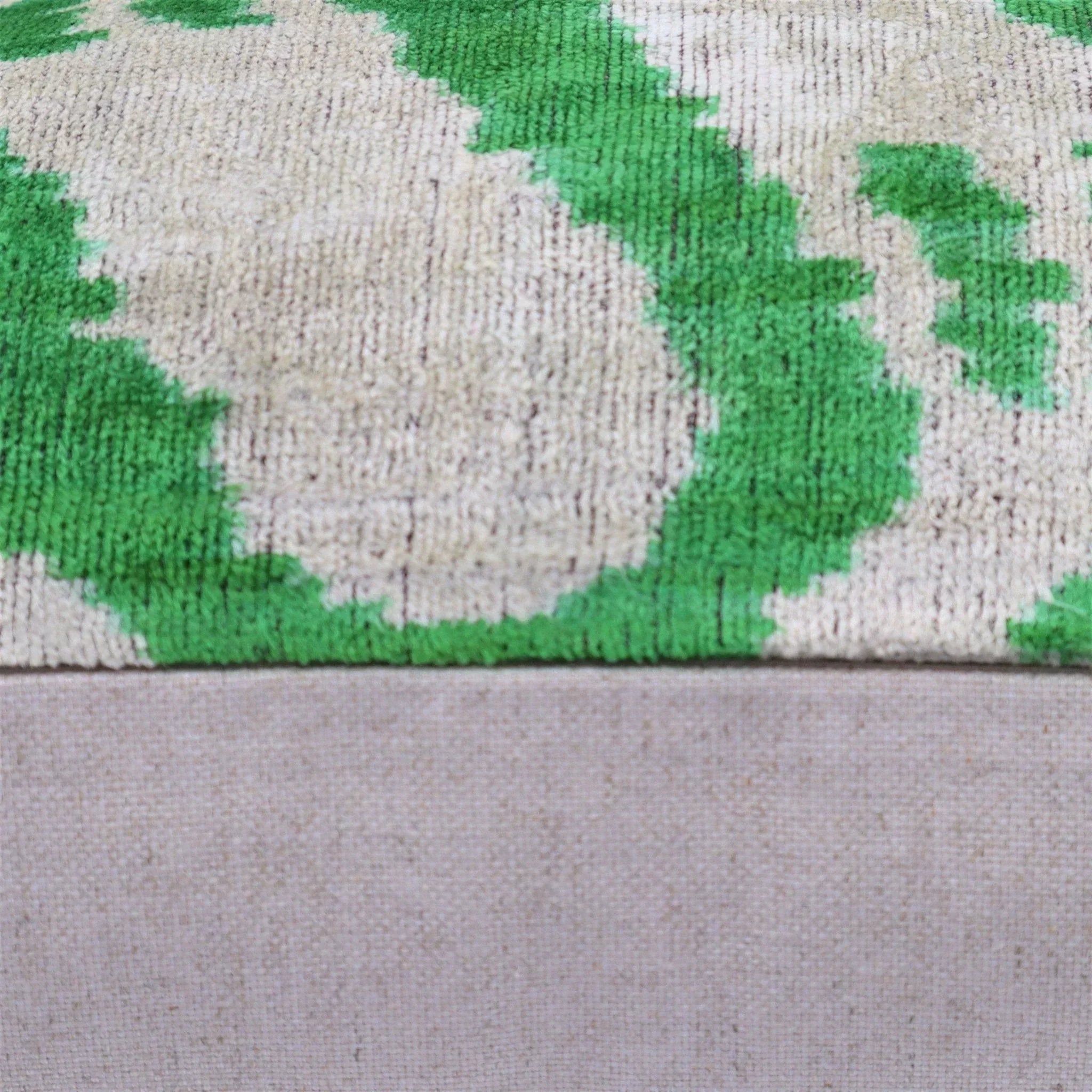 Canvello Handmade Green Velvet Throw Pillows - 16x24, angled view - House Of Avana