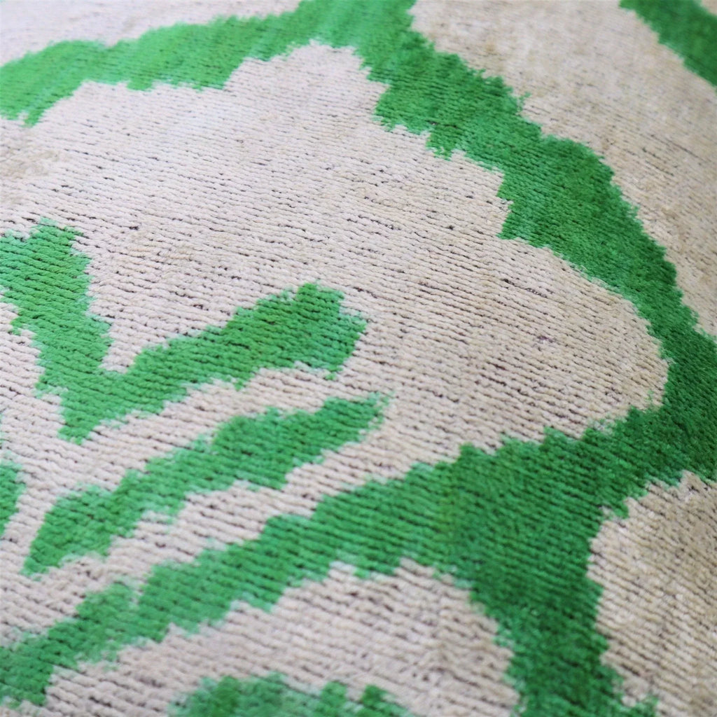 Canvello Handmade Green Velvet Throw Pillows - 16x24, angled view - House Of Avana