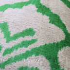Canvello Handmade Green Velvet Throw Pillows - 16x24, angled view - House Of Avana