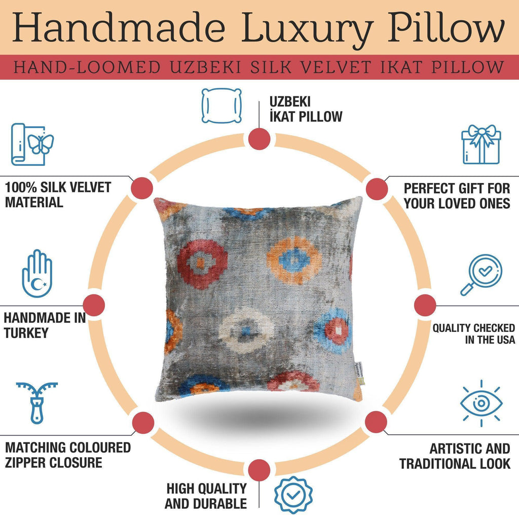 Canvello Handmade Grey Pillows For Couch | 20 x 20 in (50 x 50 cm) Canvello