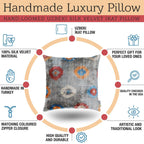 Canvello Handmade Grey Pillows For Couch | 20 x 20 in (50 x 50 cm) Canvello