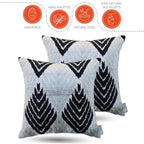 Canvello Handmade Luxury Black Silk Pillows - Set of 2 | 18x18 | Canvello