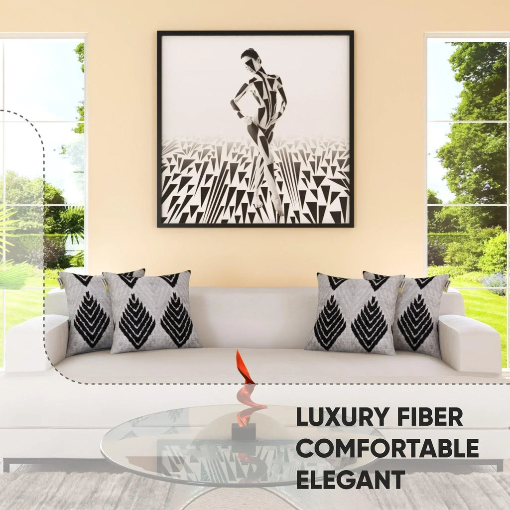Canvello Handmade Luxury Black Silk Pillows - Set of 2 | 18x18 | Canvello
