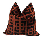 Canvello Handmade Luxury Brown Velvet Throw Pillow - 20x20 Canvello