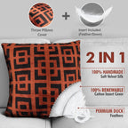 Canvello Handmade Luxury Brown Velvet Throw Pillow - 20x20 Canvello