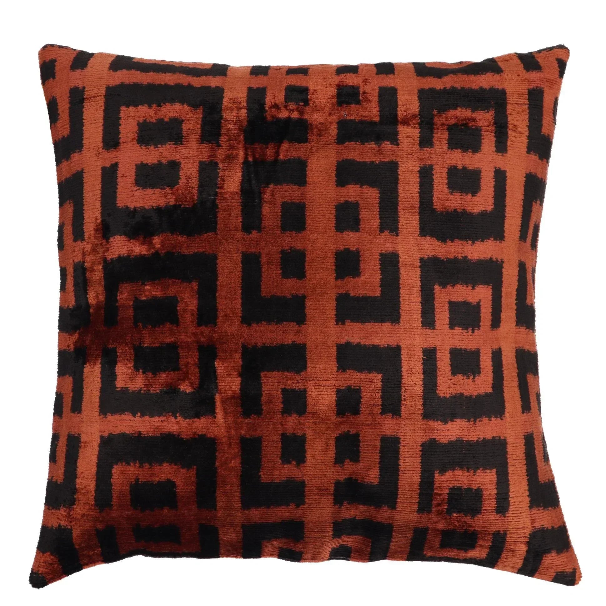 Canvello Handmade Luxury Brown Velvet Throw Pillow - 20x20 Canvello