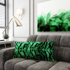 Canvello Handmade Luxury Dark Green Pillow for Couch | 16 x 24 in (40 x 60 cm) Canvello