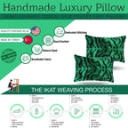 Canvello Handmade Luxury Dark Green Pillow for Couch | 16 x 24 in (40 x 60 cm) Canvello