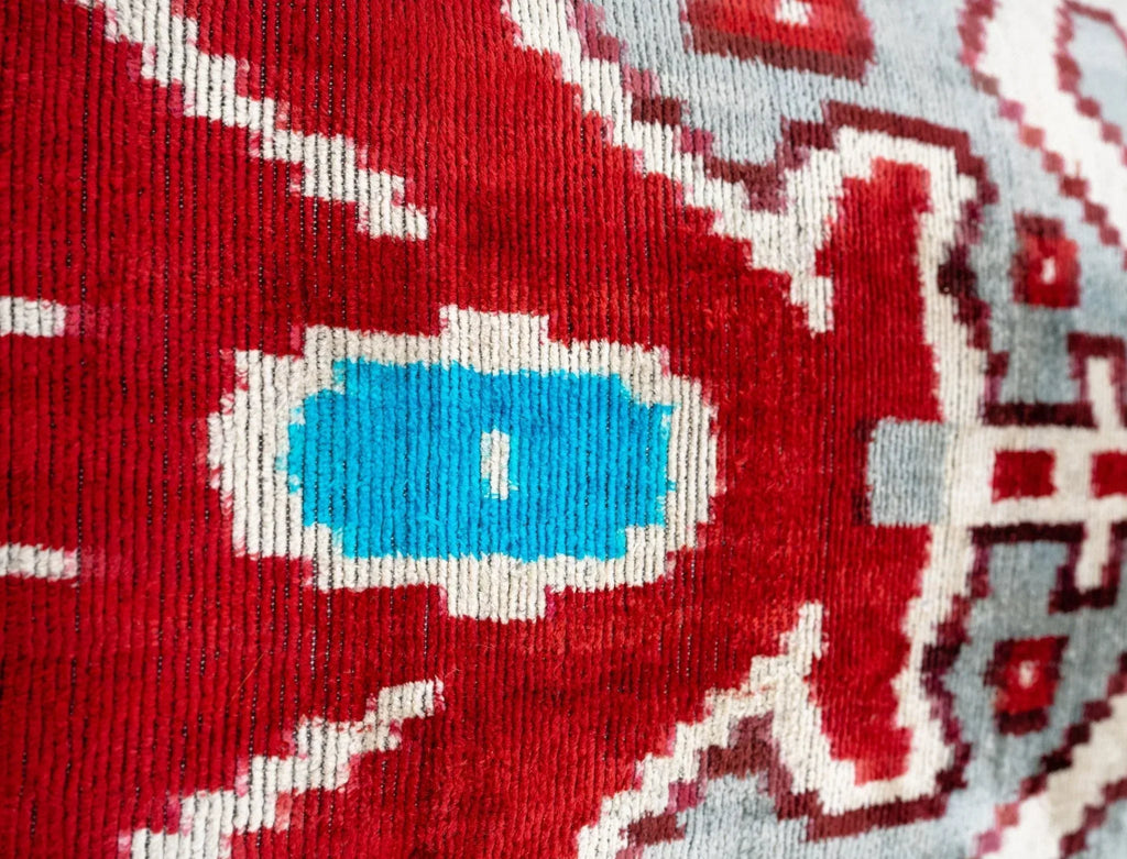 Canvello Handmade Luxury Decorative Pillow Cover & Premium Down Feather Insert Super Soft Velvet Silk Throw Cushion Gray Red Blue 16x24 in Canvello