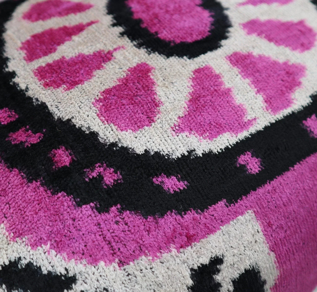 Canvello Handmade Luxury Decorative Pink with Doen Feather Pillow - 16x24in Canvello