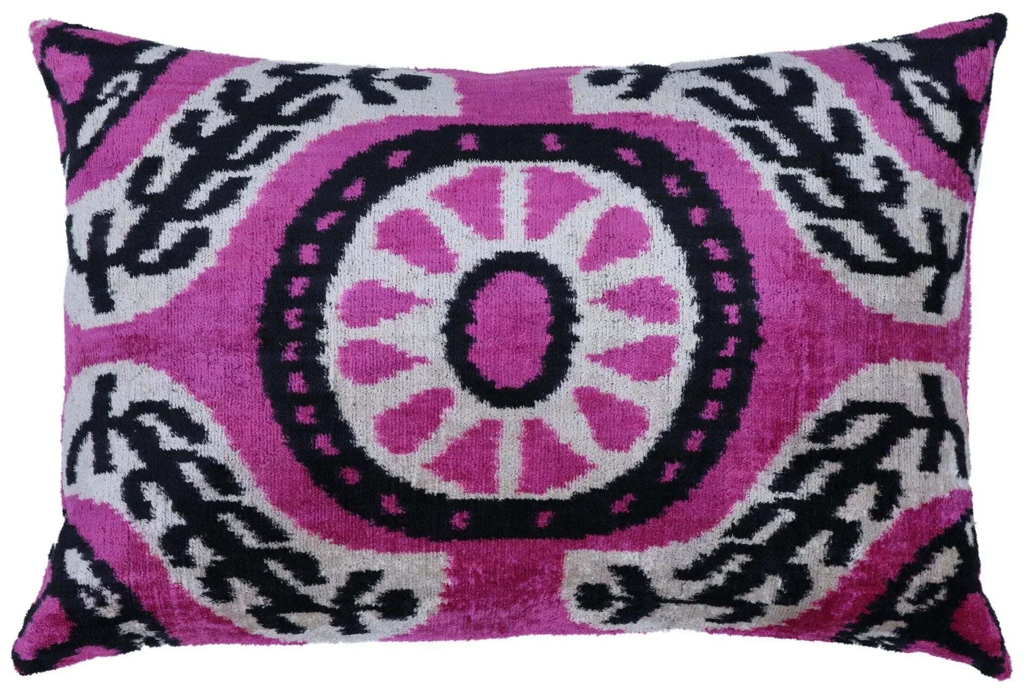 Canvello Handmade Luxury Decorative Pink with Doen Feather Pillow - 16x24in Canvello