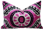 Canvello Handmade Luxury Decorative Pink with Doen Feather Pillow - 16x24in Canvello