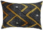 Canvello Handmade Luxury Gold Black Pillow with Down Insert - 16x24 in Canvello