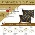 Canvello Handmade Luxury Gold Black Pillow with Down Insert - 16x24 in Canvello