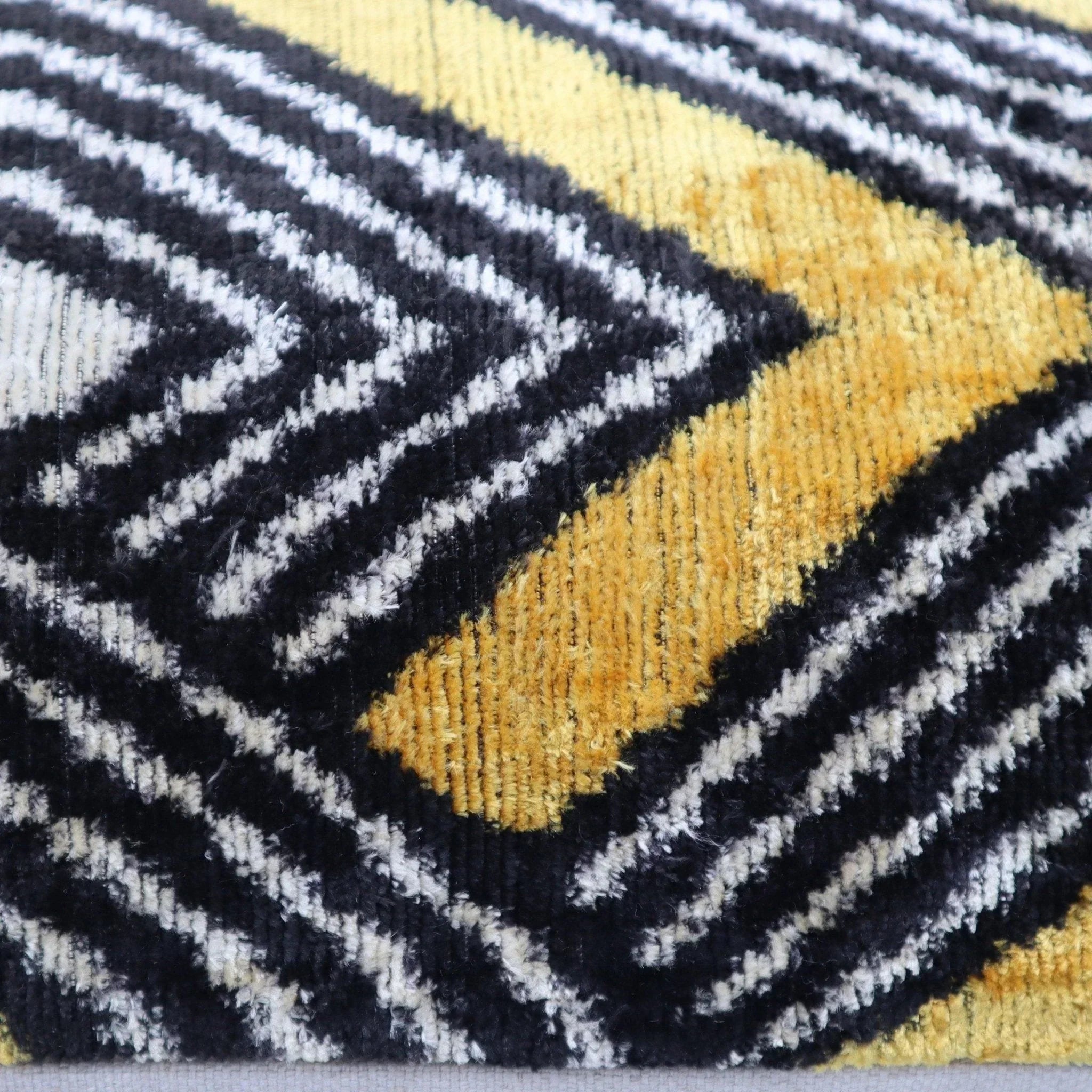 Canvello Handmade Luxury Gold Black Pillow with Down Insert - 16x24 in Canvello