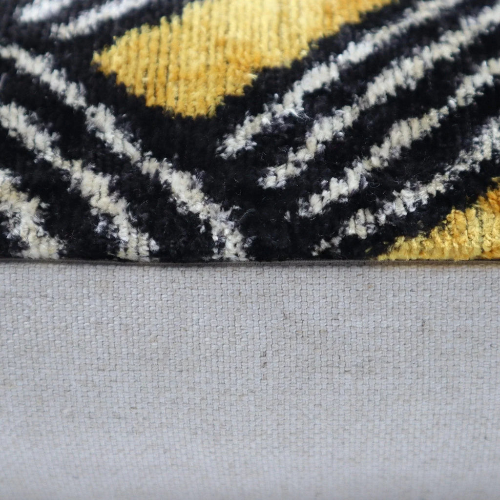 Canvello Handmade Luxury Gold Black Pillow with Down Insert - 16x24 in Canvello