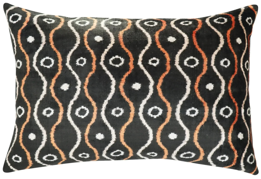 Canvello Handmade Luxury Gold Black Pillow with Down Insert - 16x24 in Canvello