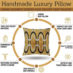 Canvello Handmade Luxury Gold Throw Pillows - 16x16 Inch, side view - House Of Avana