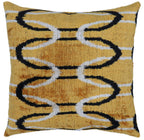Canvello Handmade Luxury Gold Throw Pillows - 16x16 Inch, front view - House Of Avana