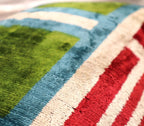 Canvello Handmade Luxury Green Pink Velvet Throw Pillows - 16"x24" Canvello