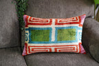 Canvello Handmade Luxury Green Pink Velvet Throw Pillows - 16"x24" Canvello