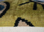 Canvello Handmade Luxury Handmade Velvet Silk Evil Eye Throw Pillow With Down Insert Canvello