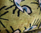 Canvello Handmade Luxury Handmade Velvet Silk Evil Eye Throw Pillow With Down Insert Canvello