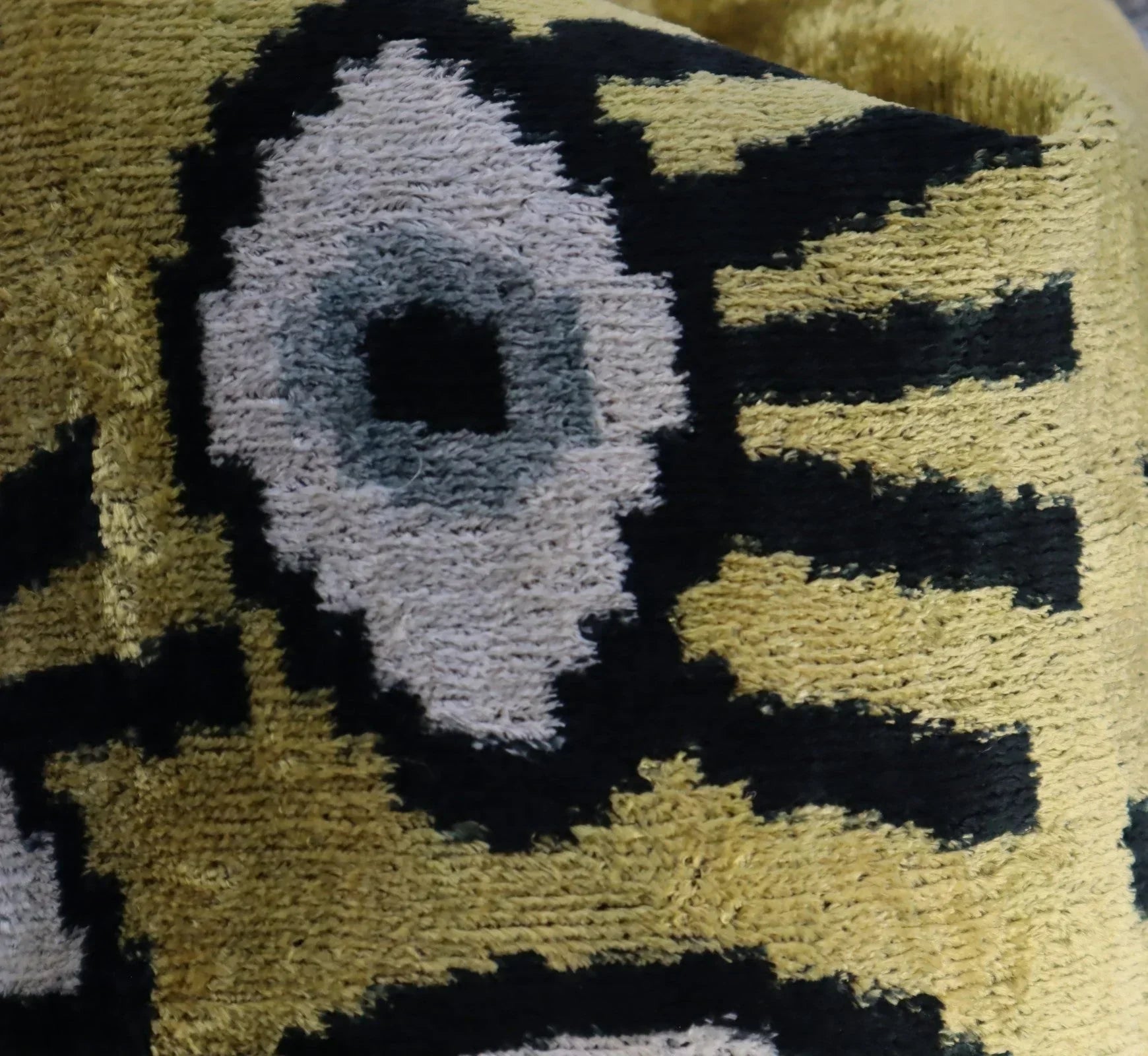 Canvello Handmade Luxury Handmade Velvet Silk Evil Eye Throw Pillow With Down Insert Canvello