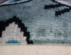 Canvello Handmade Luxury Handmade Velvet Silk Evil Eye Throw Pillow With Down Insert Canvello