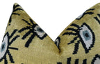 Canvello Handmade Luxury Handmade Velvet Silk Evil Eye Throw Pillow With Down Insert Canvello