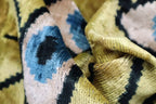 Canvello Handmade Luxury Handmade Velvet Silk Evil Eye Throw Pillow With Down Insert Canvello