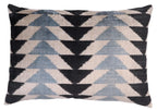 Canvello Handmade Luxury Ivory Gray Black Throw Pillow Feather Filled | 16x24 Canvello