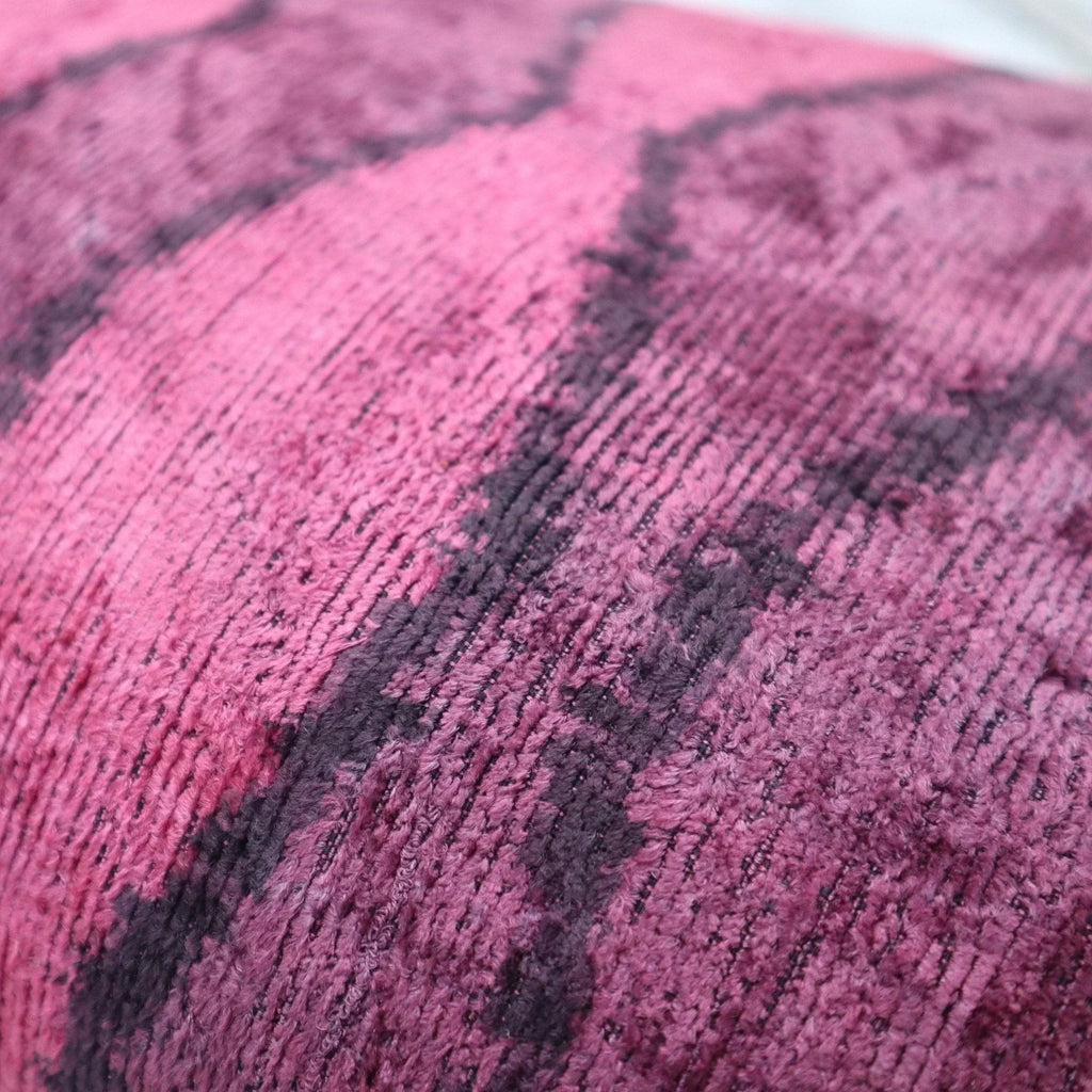 Canvello Handmade Luxury Pink Throw Pillow with Down Insert - 16x24 in Canvello