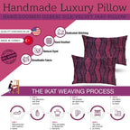 Canvello Handmade Luxury Pink Throw Pillow with Down Insert - 16x24 in Canvello