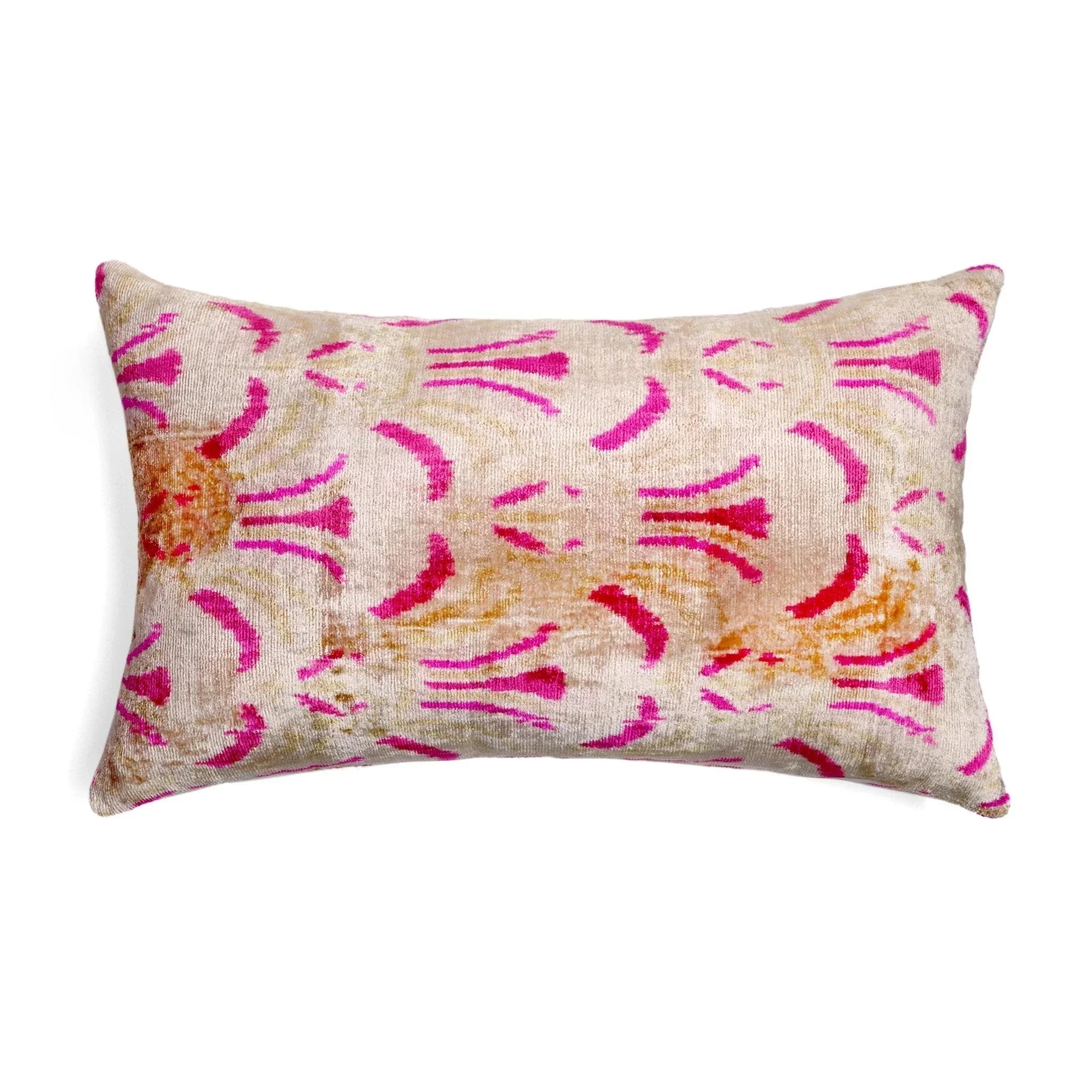 Canvello Handmade Luxury Pink Throw Pillows with Down Insert - 16x24 Canvello