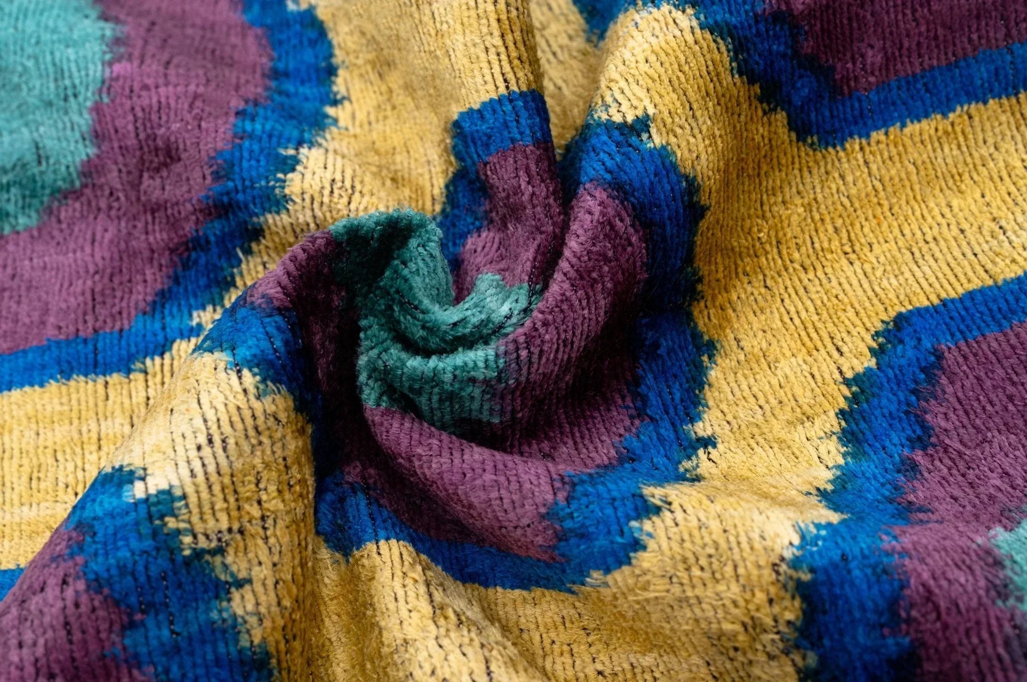 Canvello Handmade Luxury Purple Gold Green Decorative Pillow Cover & Premium Down Feather Insert Soft Velvet Silk Throw Cushion 16x24 in Canvello
