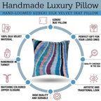 Canvello Handmade Luxury Rainbow Pillow with Down Insert, side view - House Of Avana