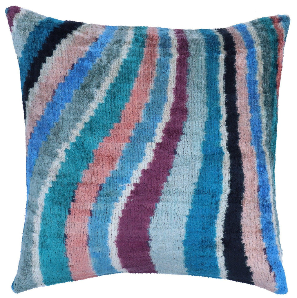 Canvello Handmade Luxury Rainbow Pillow with Down Insert, detail shot - House Of Avana