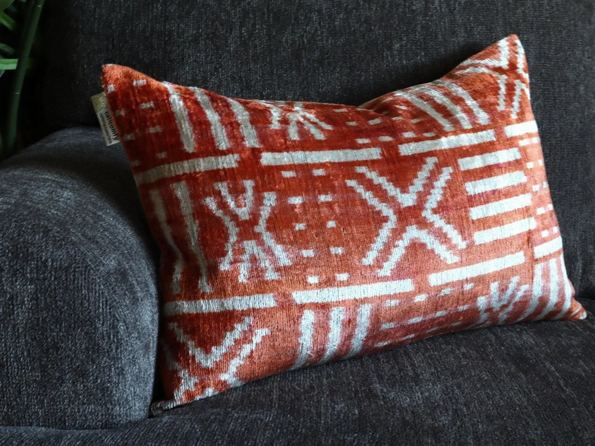 Canvello Handmade Luxury Soft Cushion with Down Feather Insert - 16x24in, lifestyle image - House Of Avana