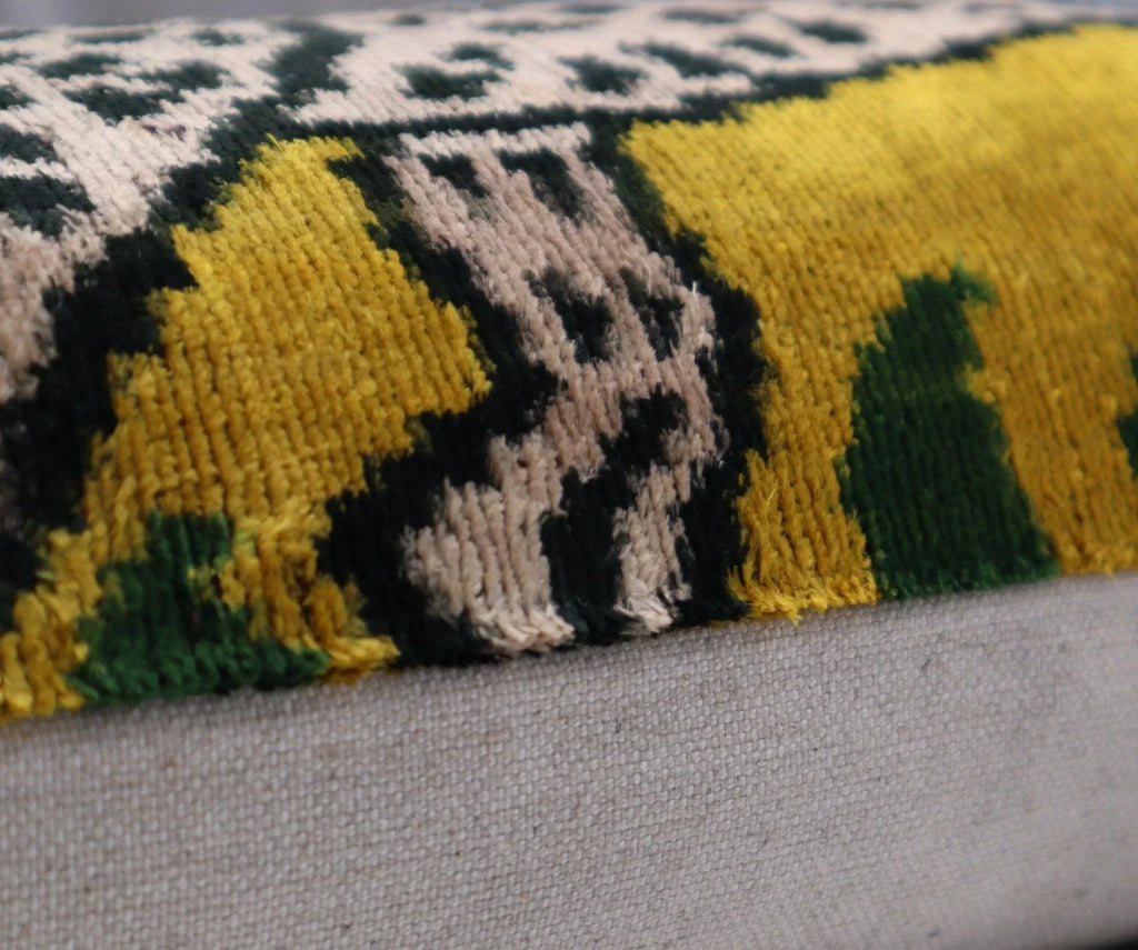 Canvello Handmade Luxury Yellow Tiger Throw Pillows - 16x24 in Canvello